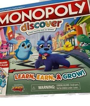 Hasbro Gaming Monopoly Discover 2-Sided Board Game for Kids
